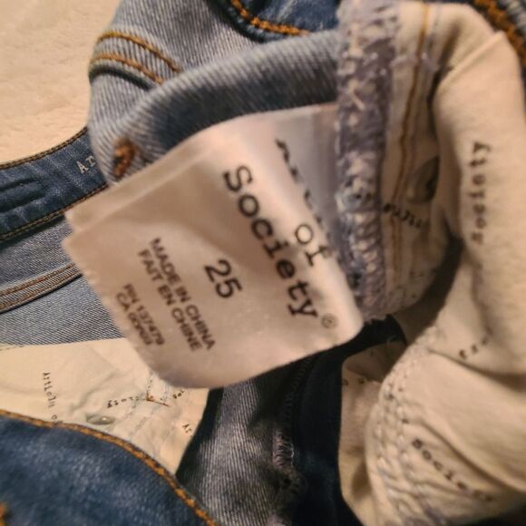 Articles of Society Sz 25 Sarah Peak Skinny Distroyed Jeans EUC - Picture 4 of 5
